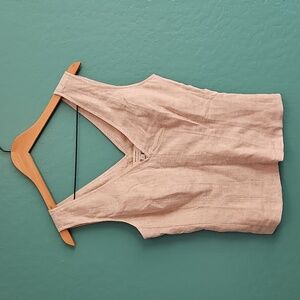 Banana Republic Natural Linen-Blend Corset Top